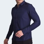 CAMISAMANGALARGAPERFECTFITAZUL