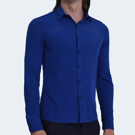 CAMISA MANGA LARGA PERFECT FIT - AZULINO