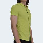 CAMISA-MANGA-CORTA-EN-TEGIDO-ESPECIAL-PERFECT-FIT---LIME