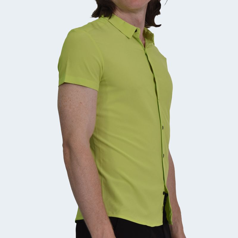 CAMISA-MANGA-CORTA-EN-TEGIDO-ESPECIAL-PERFECT-FIT---LIME