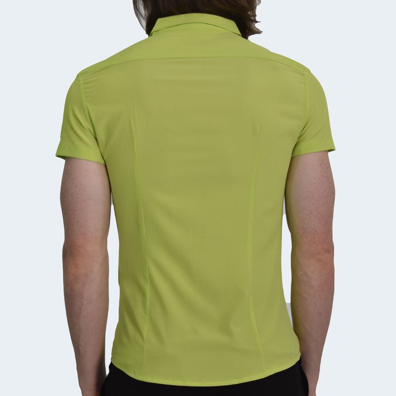CAMISA-MANGA-CORTA-EN-TEGIDO-ESPECIAL-PERFECT-FIT---LIME
