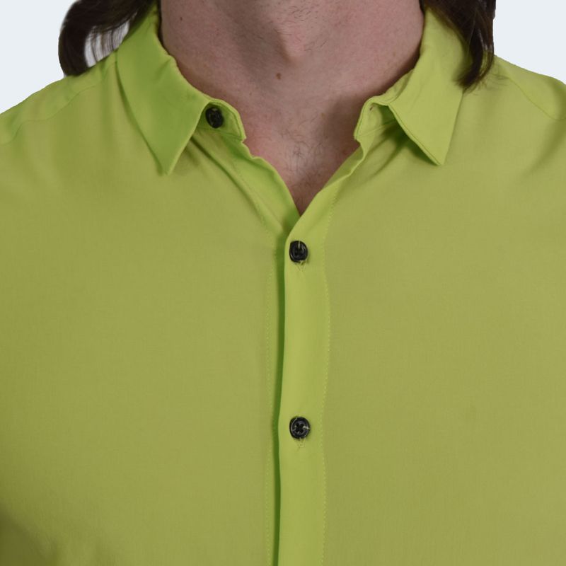 CAMISA-MANGA-CORTA-EN-TEGIDO-ESPECIAL-PERFECT-FIT---LIME
