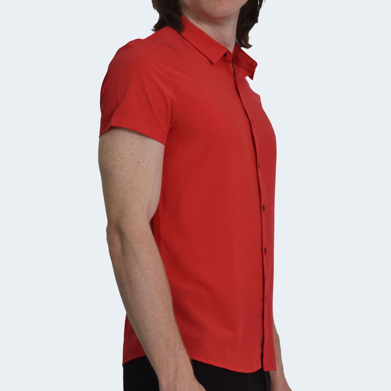CAMISA-MANGA-CORTA-TEGIDO-ESPECIAL-PERFECT-FIT---RED