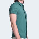 CAMISA-MANGA-CORTA-TEGIDO-ESPECIAL-PERFECT-FIT---DARK-GREEN