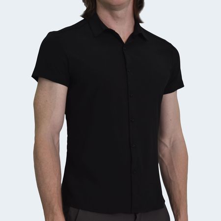CAMISA MANGA CORTA PERFECT FIT - NEGRO
