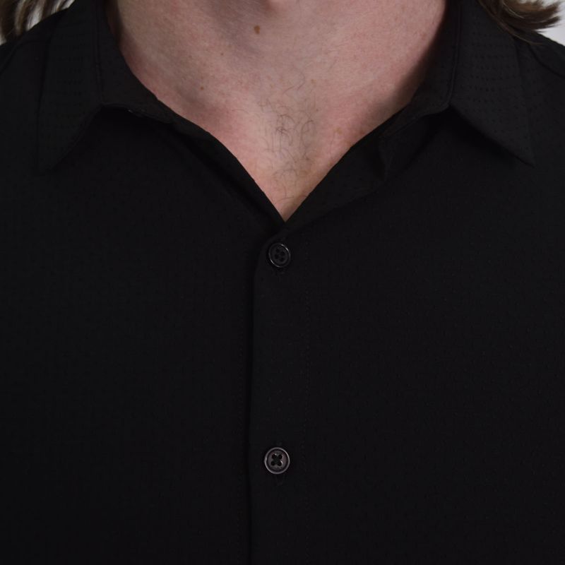 CAMISA-MANGA-CORTA-TEGIDO-ESPECIAL-PERFECT-FIT---NEGRO