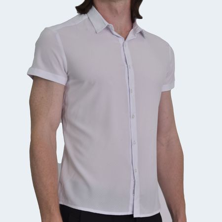 CAMISA MANGA CORTA PERFECT FIT - BLANCO