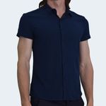 CAMISAMANGACORTATEGIDOESPECIALPERFECTFITAZUL