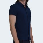 CAMISAMANGACORTATEGIDOESPECIALPERFECTFITAZUL