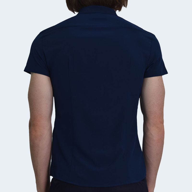 CAMISAMANGACORTATEGIDOESPECIALPERFECTFITAZUL