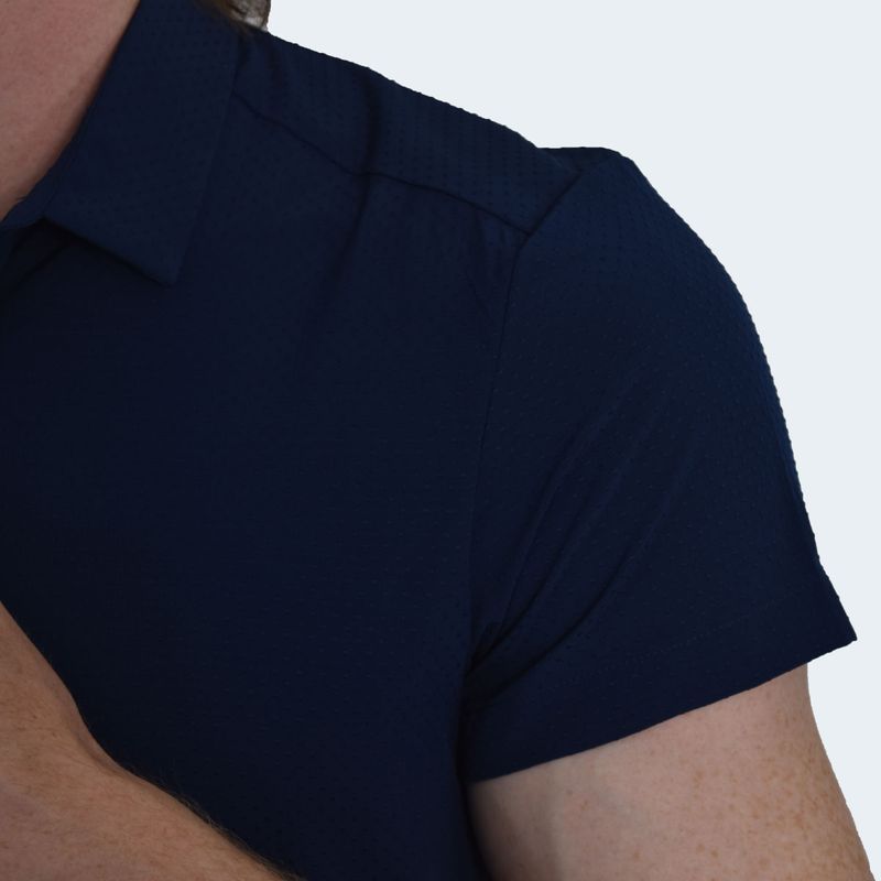 CAMISAMANGACORTATEGIDOESPECIALPERFECTFITAZUL