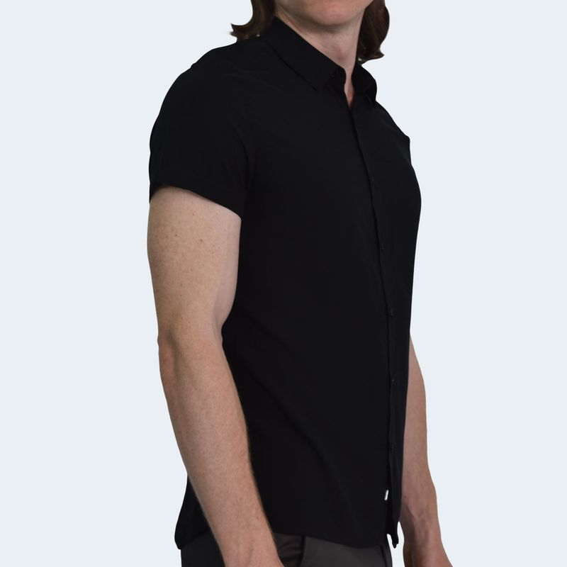 CAMISA-MANGA-CORTA-TEGIDO-ESPECIAL-PERFECT-FIT---NEGRO