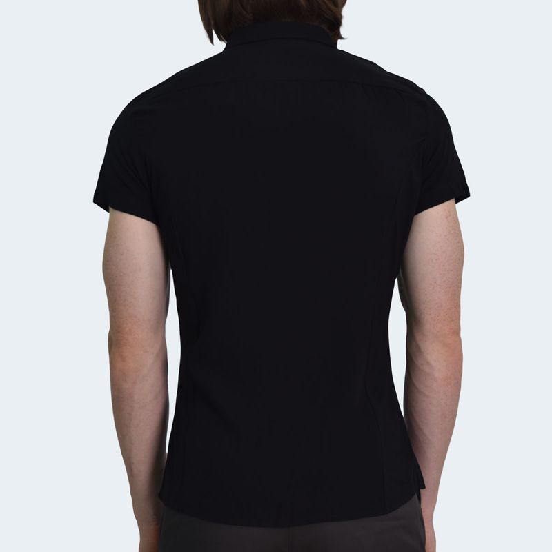 CAMISA-MANGA-CORTA-TEGIDO-ESPECIAL-PERFECT-FIT---NEGRO