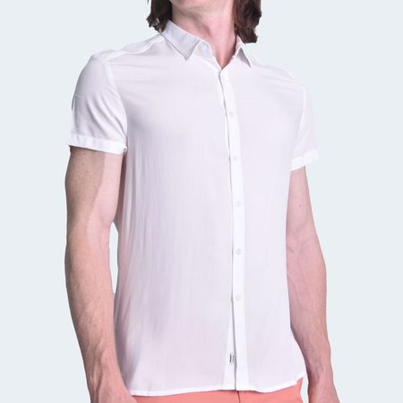 CAMISA MANGA CORTA PERFECT FIT - BLANCO