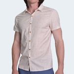CAMISA-MANGA-CORTA-TELA-PRINT-PERFECT-FIT---BEIGE