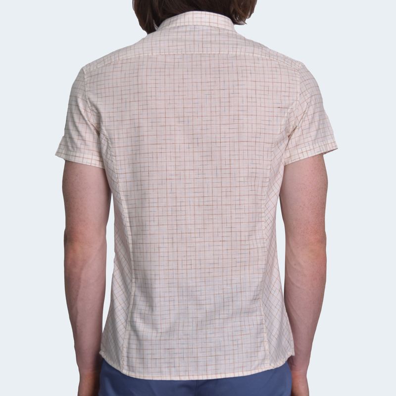CAMISA-MANGA-CORTA-TELA-PRINT-PERFECT-FIT---BEIGE