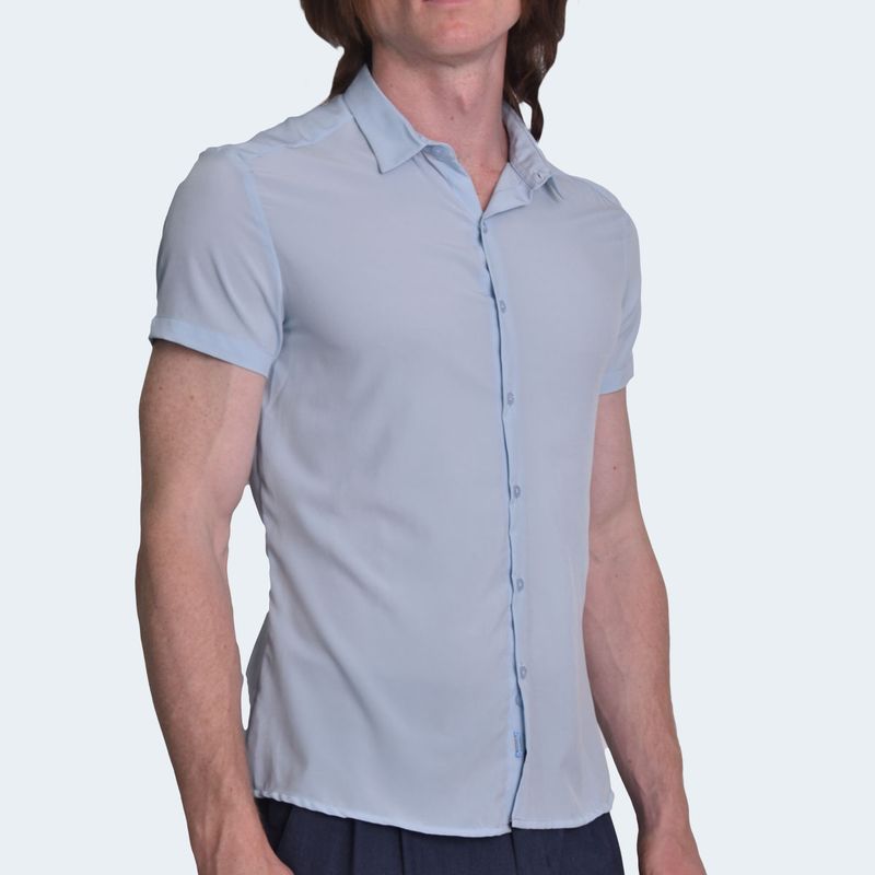CAMISA-MANGA-CORTA-TEJIDO-ESPECIAL-PERFECT-FIT---SKY-BLUE