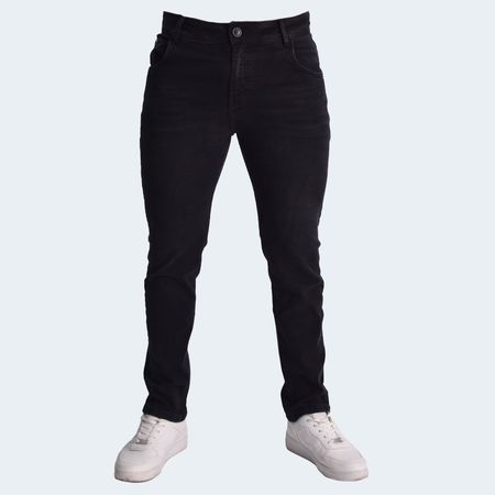 PANTALON SEMIPITILLO DENIM CONFORT - NEGRO