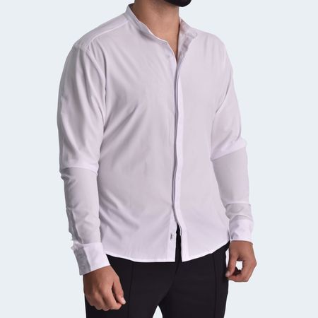 CAMISA MANGA LARGA PERFECT FIT - BLANCO