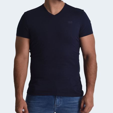POLO CUELLO V PERFECT FIT - AZUL NOCHE
