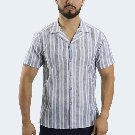 CAMISA HAWAIANA RELAX FIT - AZUL