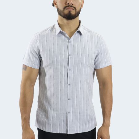 CAMISA MANGA CORTA PERFECT FIT - GRIS