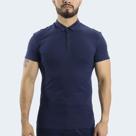 POLO CUELLO BOX MANGA CORTA - AZUL NOCHE