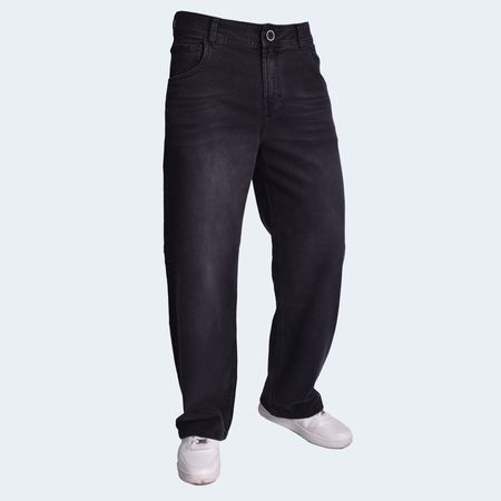 PANTALON DENIM CONFORT ENTALLE WIDE LEG - PLOMO