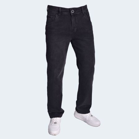 Pantalon denim confort straight fit premium versátil y moderno - PLOMO