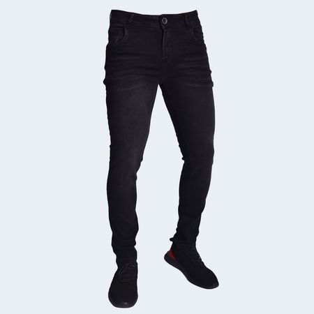 Pantalon Denim Confort Liberty para Hombre, Entalle Pitillo, Stretch, Versatil - negro
