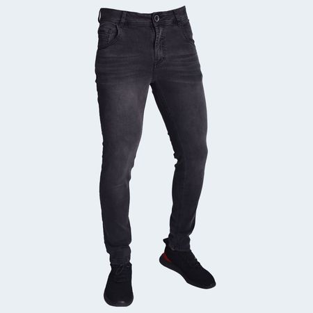 Pantalon Denim Confort Liberty para Hombre, Entalle Pitillo, Stretch, Versatil - plomo