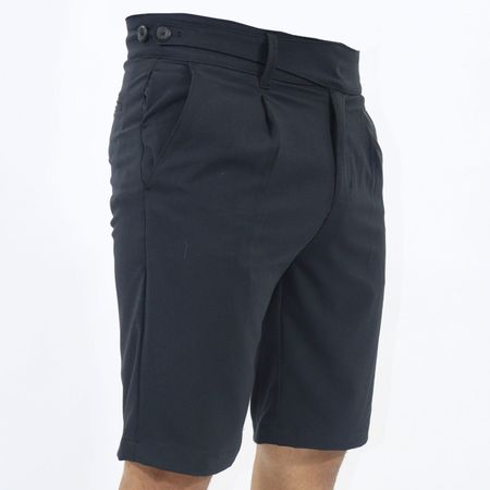Bermuda Siganture premium Old Money – estilo sofisticado con pretina ajustable - NEGRO