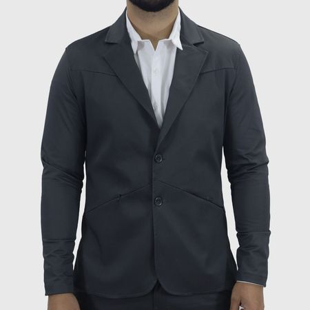 Blazer satinado Signature | Entalle Perfect Fit – Diseño minimalista con bolsillos invisibles Perfecto para eventos sociales - PLOMO