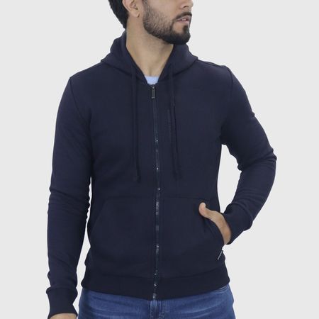 Hoodie franela Signature | Estilo urbano con abrigo térmico premium - AZUL NOCHE