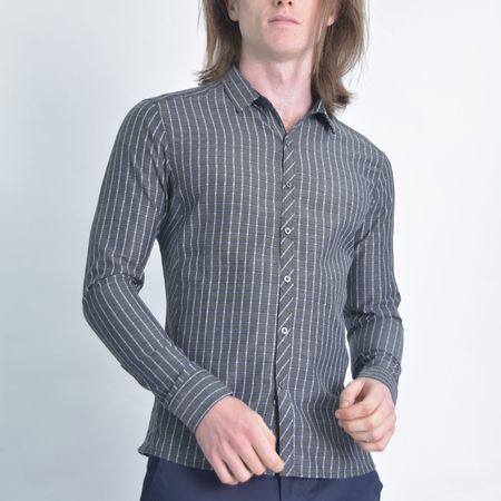 Camisa manga larga a cuadros Entalle Perfect Fit