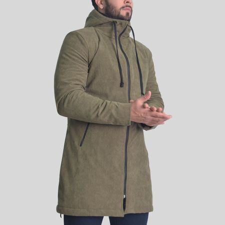 Parka corduroy premium - Forro peluche y diseño utilitario con Perfect Fit - VERDE