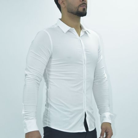 Camisa suit manga larga Signature Perfect Fit - BLANCO