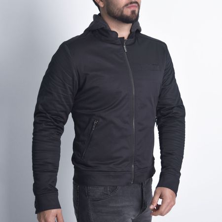 Casaca satinada de drill Perfect Fit - NEGRO