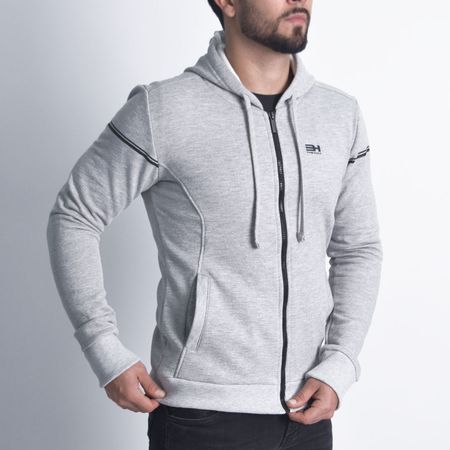 Hoodie afranelado Slim Fit - MELANGE