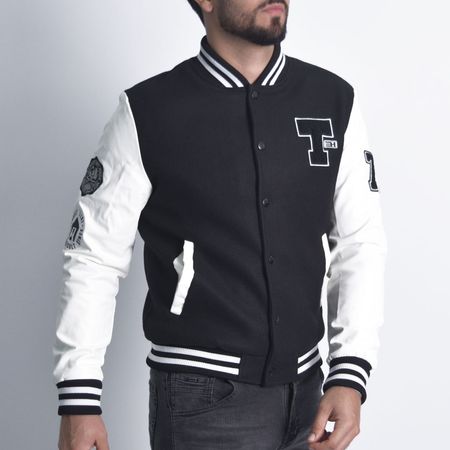 Casaca Varsity LB Paño + EcoCuero