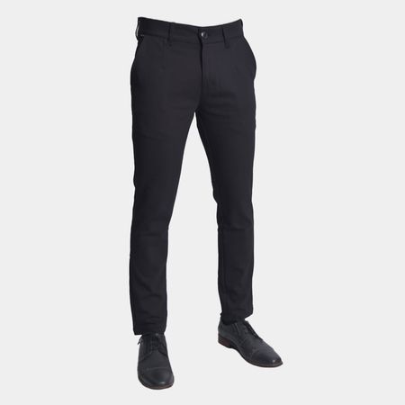 Pantalon semipitillo Perfect Fit Tejido especial super flex - NEGRO
