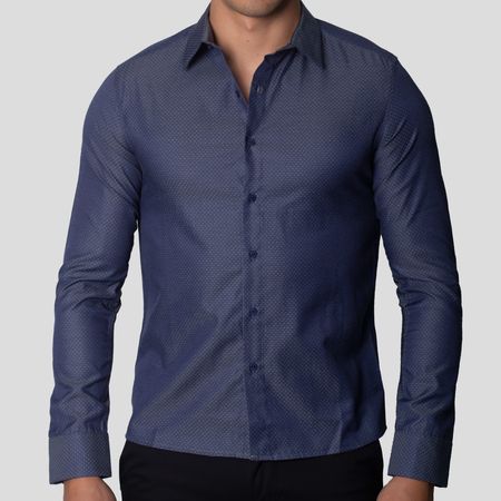 Camisa Suit | Entalle Perfect Fit | Mini Print Fabric – Antiarrugas